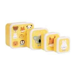 A Little Lovely Company Lunchbox Set, 4 Pieces - Animal Friends
