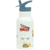 "A Little Lovely Company Stainless Steel Water Bottle, Vehicles"