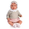 Así Leonora babydukke, 46 cm - Rosa mamelukker og beige bluse