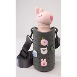 Asobu Sling Silicone Strap Bottle Holder, Smoke
