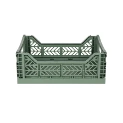 Aykasa Midi Foldable Crate, Almond Green