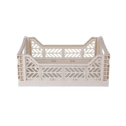 Aykasa Midi Foldable Crate, Coconut Milk