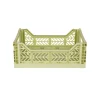 Aykasa Midi Folding Crate, Lime Cream