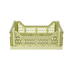Aykasa Midi Folding Crate, Lime Cream