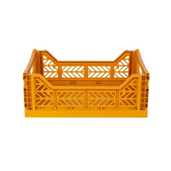 Aykasa Midi Folding Crate, Mustard