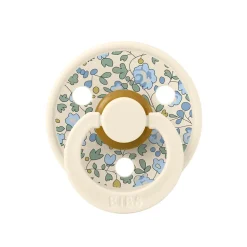 Bibs Liberty, 2-Pack Color, Natural Rubber Pacifiers, Size 2 - Eloise - Dusty Blue Mix