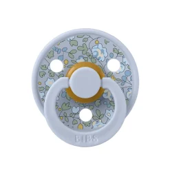 Bibs Liberty, 2-Pack Color, Natural Rubber Pacifiers, Size 2 - Eloise - Dusty Blue Mix