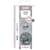Bibs Liberty, 2-Pack Color, Natural Rubber Pacifiers, Size 2 - Capel - Dusty Blue Mix