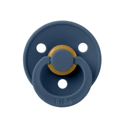 Bibs Natural Rubber Pacifier, Size 2 - Steel Blue