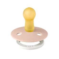 Bibs Natural Rubber Pacifier, Size 2 - Blush GLOW