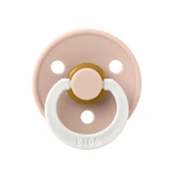 Bibs Natural Rubber Pacifier, Size 2 - Blush GLOW