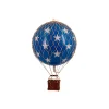 Blue Hot Air Balloon with Stars - 8.5 cm