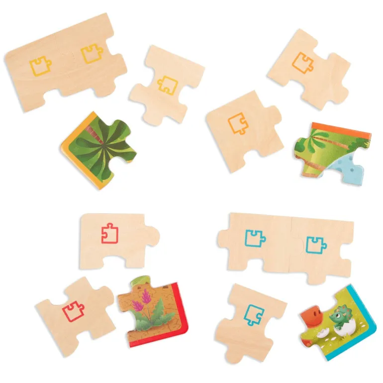 B Toys Puzzle, 4-in-1 - Dino