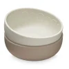 Cam Cam Deep Plate Set, 2-Pack, Flower Bowls - Earth Mix