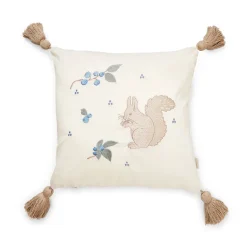 Cam Cam Embroidered Pillow, Organic, OCS - Blueberries
