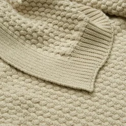 Cam Cam Harper Baby Knit Blanket, Latte