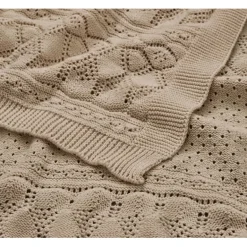 Cam Cam Pointelle Baby Knitted Blanket, Hazel