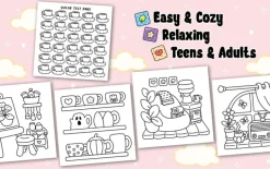 Cozy Girl Homebody Coloring Book