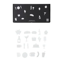 Design Letters, Food Icons for Message Board – White