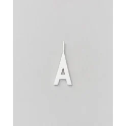 Design Letters Jewelry Pendant, 16mm Matte Silver Letter - A-Z