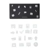 Design Letters, Office Icons for Message Board - White