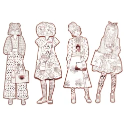 Djeco Coloring Set, Nina & Friends