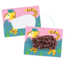 Djeco Creative Set with Wool Yarn, Fluffy Animals