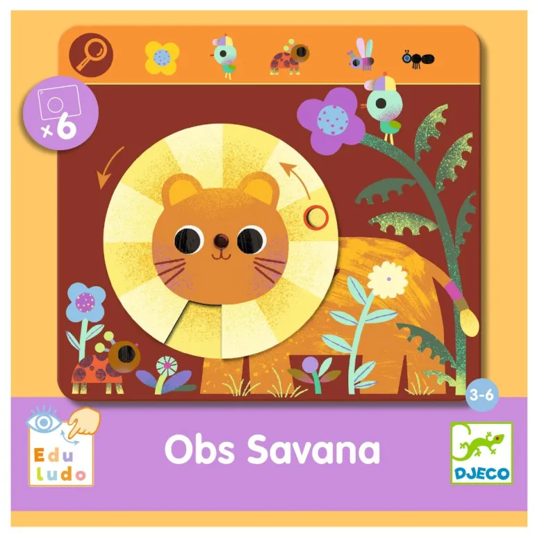 Djeco Game, Find and Turn - The Savanna
