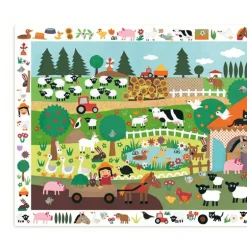 Djeco Observation Puzzle, Farm – 35 Pieces