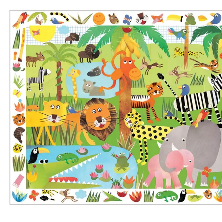 Djeco Observation Puzzle – Jungle Animals, 35 Pieces