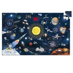 Djeco Observation Puzzle, Space + Fold-Out Poster – 200 Pieces