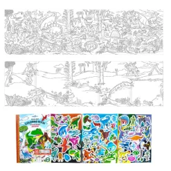 eeBoo Fold-Out Coloring Book, Dinosaurs