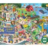 eeBoo Jumbo Puzzle 36 Pieces, The Cozy Town