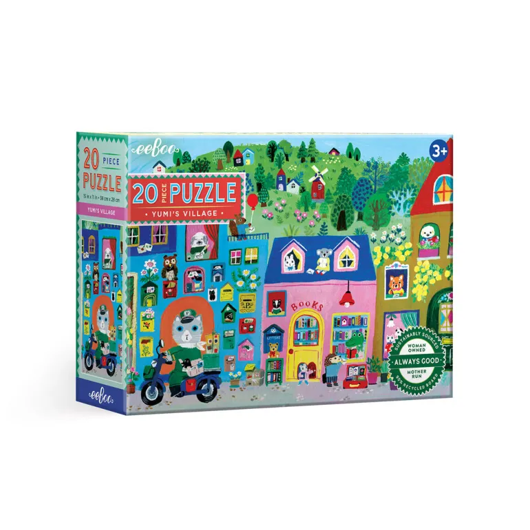 eeBoo Puzzle 20 Pieces, Yumi's Village