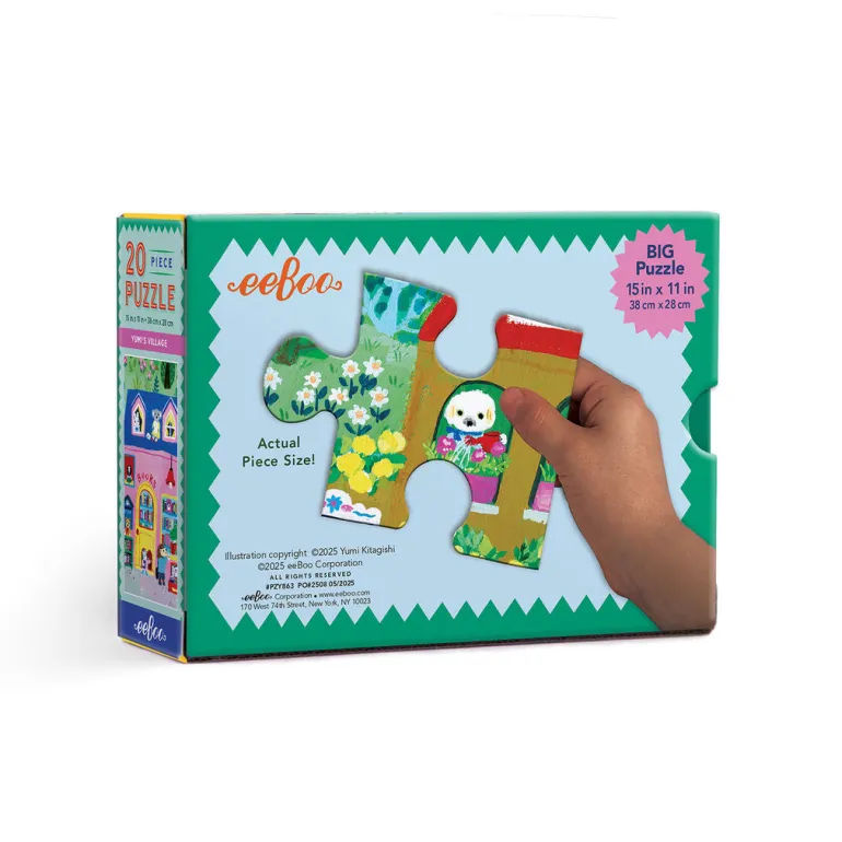eeBoo Puzzle 20 Pieces, Yumi's Village