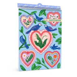 Eeboo Sketchpad in A4 Format - Heart & Birds