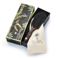 Fan Palm Premium Edition – Medium Brush with Boar and Nylon Bristles, Turtle Pattern