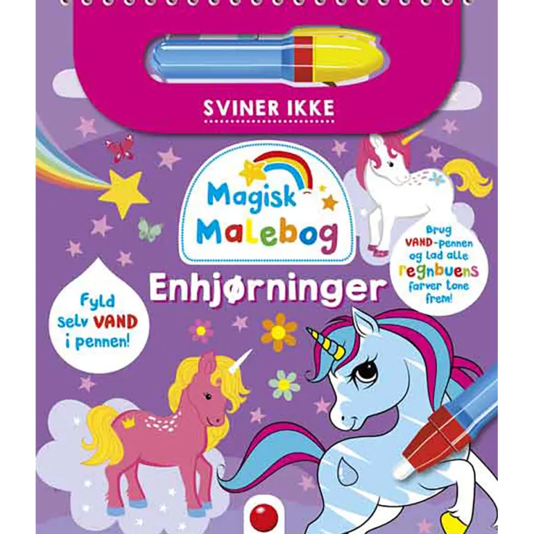 Forlaget Bolden, Magic Coloring Book, Paint with Water - Unicorns
