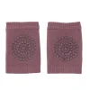 GoBabyGo Knee Pads with Rubber Dots, Misty Plum