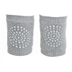 GoBabyGo Knee Protectors with Non-Slip Grips, Grey Melange