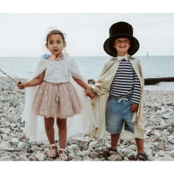 Great Pretenders Dress-Up Costume, Sequin Princess Cape, Gold - Size 4-6 Years