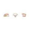Great Pretenders 3 Finger Rings, Unicorn Rainbow