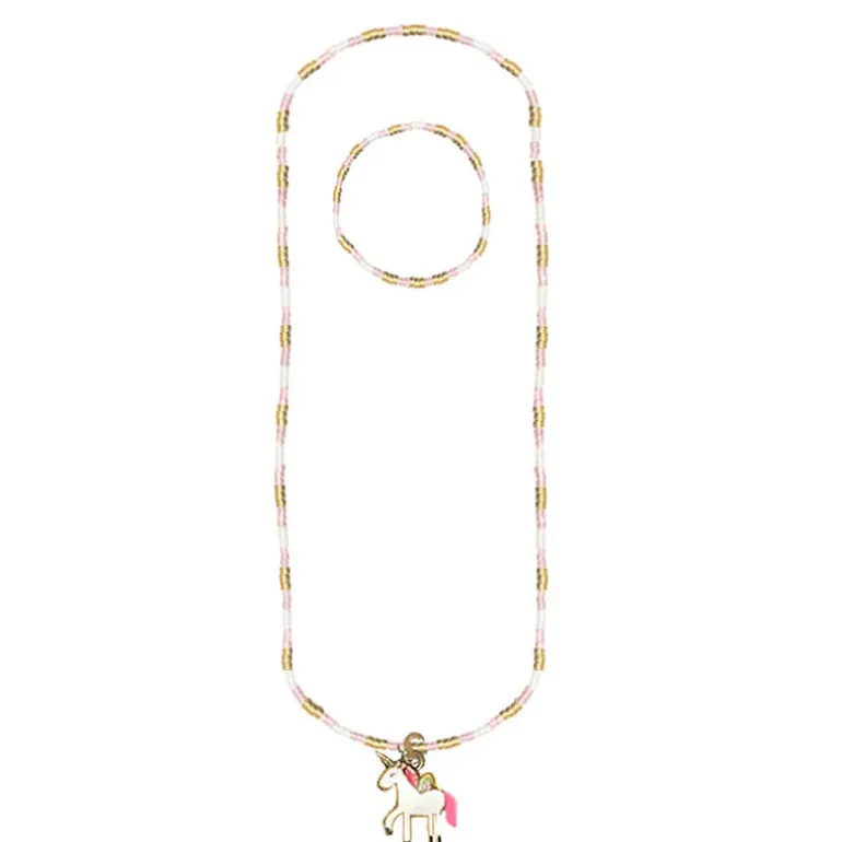 Great Pretenders Jewelry Set, Unicorn Necklace and Bracelet