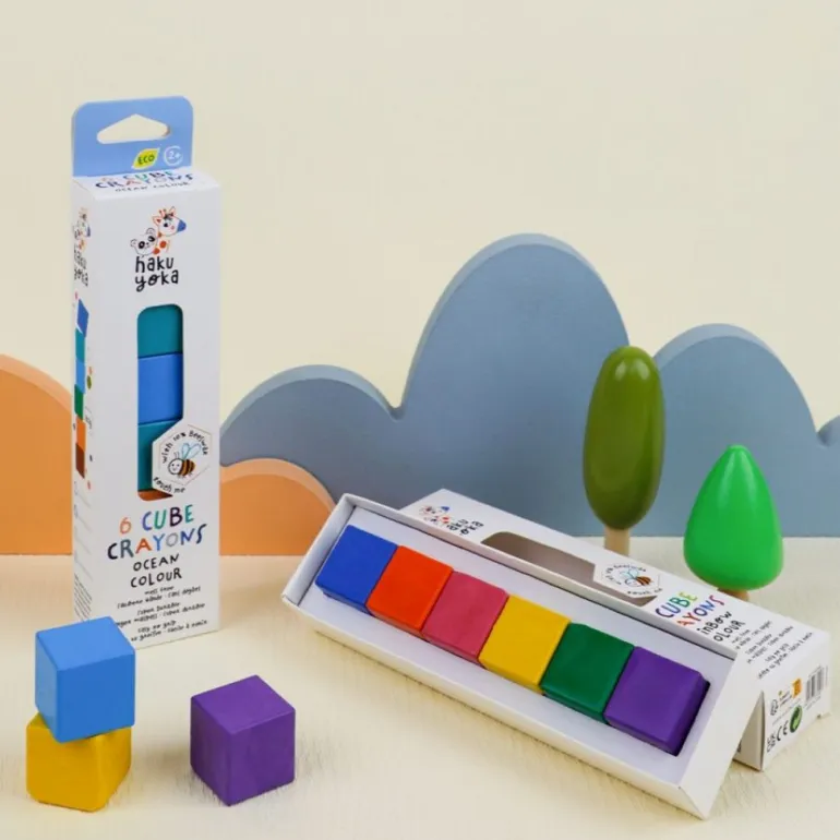 Haku Yoka, Square Crayons - Ocean Colors