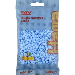 Hama Midi Beads in Bag, Pastel Ice Blue - 1000 pcs