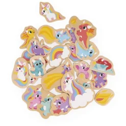 Janod Magnetic Puzzle, Unicorns and Dragons - 24 Pieces