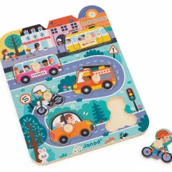 Janod Wooden Puzzle, In the City - 6 Pieces