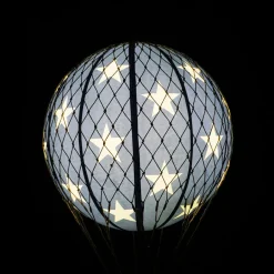 LED Balloon, Blue Stars - 18 cm