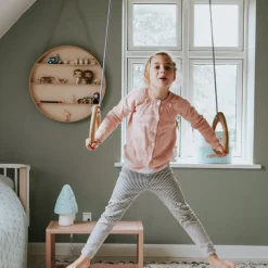 Lillagunga Gymnastic Rings, Oak - Grey