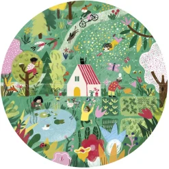 Londji Puzzle, Round, A Home for Nature, Set of 4 Puzzles with 10 Pieces Each
